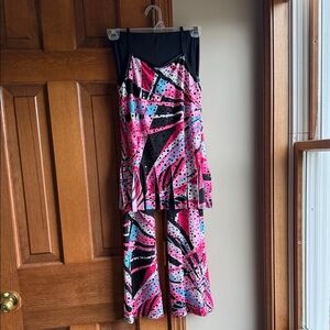 Girls Pink and Black 2 piece dance dress up